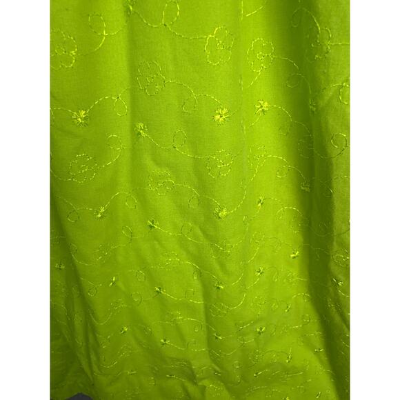 penelope mack Girls Smocked Sundress Lime Green Eyelet Cotton Size 8 NWOT - Picture 5 of 7